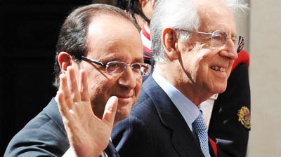 Monti e Hollande trattano sullo scudo