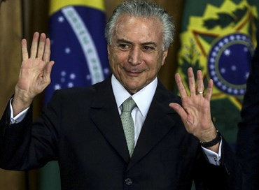 Brasile: Temer accusato di corruzione