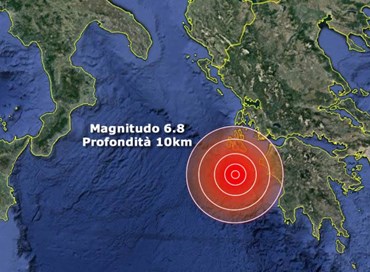 Terremoto in Grecia: scossa di 6,8 avvertita nel Sud Italia