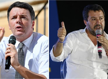 Renzi-Salvini: stasera il duello tivù da Vespa